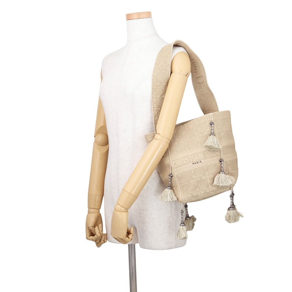 Dior Shoulder Bag D-bubble Tassel Cannage Canvas — view 4