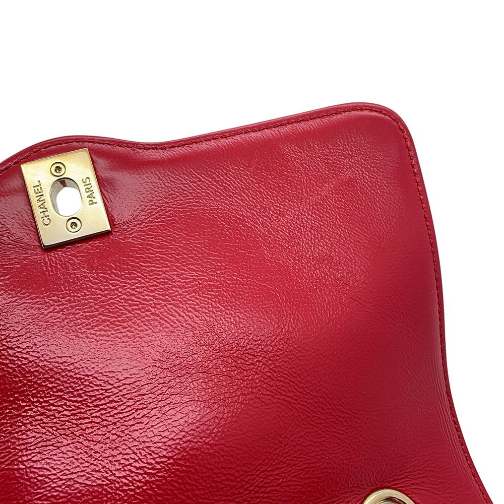 Chanel Chain Shoulder Bag Quilted 20 CC Logo Shiny Calfskin — view 6