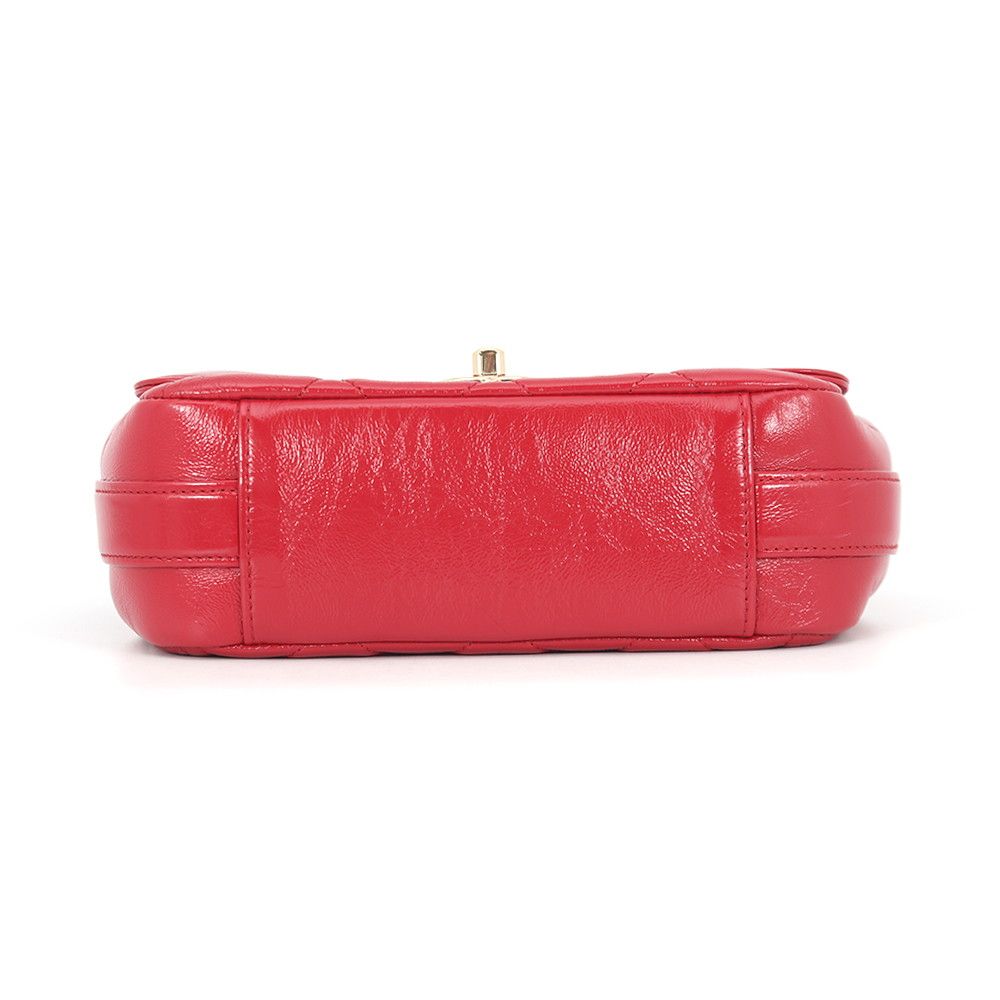 Chanel Chain Shoulder Bag Quilted 20 CC Logo Shiny Calfskin — view 3