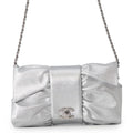 Chanel Chain Shoulder Bag CC Logo Ribbon Leather