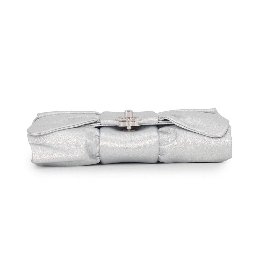 Chanel Chain Shoulder Bag CC Logo Ribbon Leather — view 3
