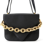Bottega Veneta Shoulder Bag Mount Envelope Leather Black