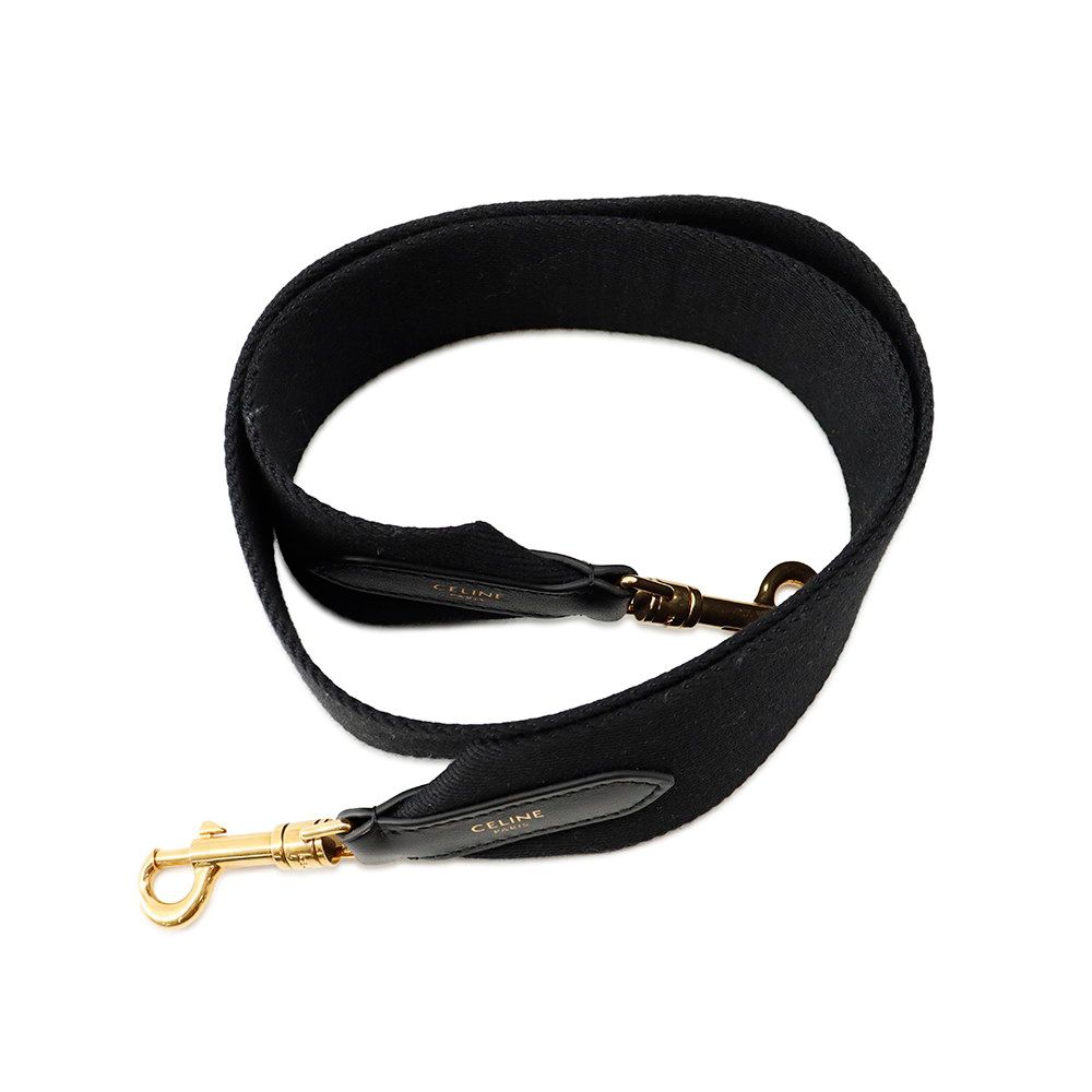 Celine Shoulder Strap Logo Canvas Black — view 3