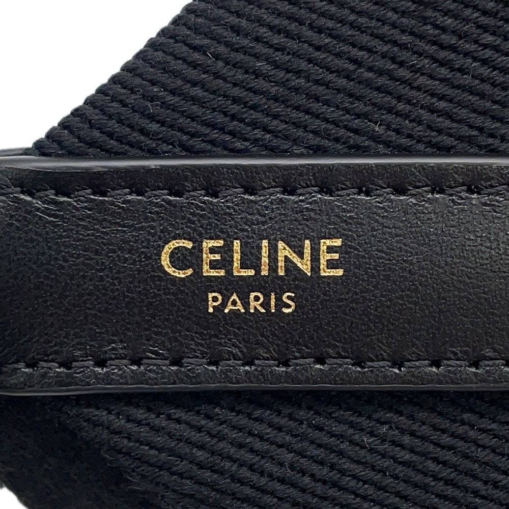 Celine Shoulder Strap Logo Canvas Black — view 7