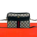 Gucci Vintage Sherry Line GG Logo Pattern Leather Mini Shoulder Bag Crossbody