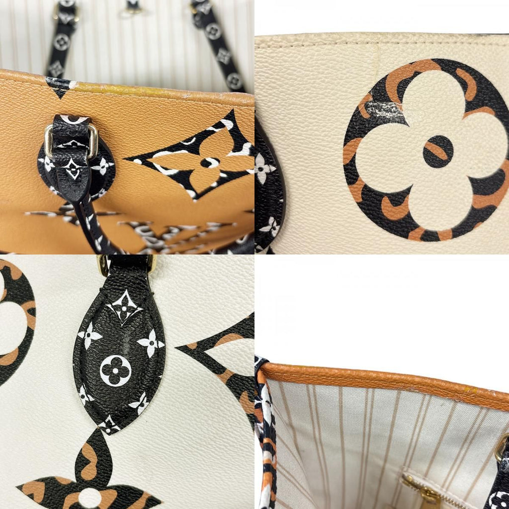Louis Vuitton Monogram Jungle On The Go GM Tote Ivory Orange Leather — view 9