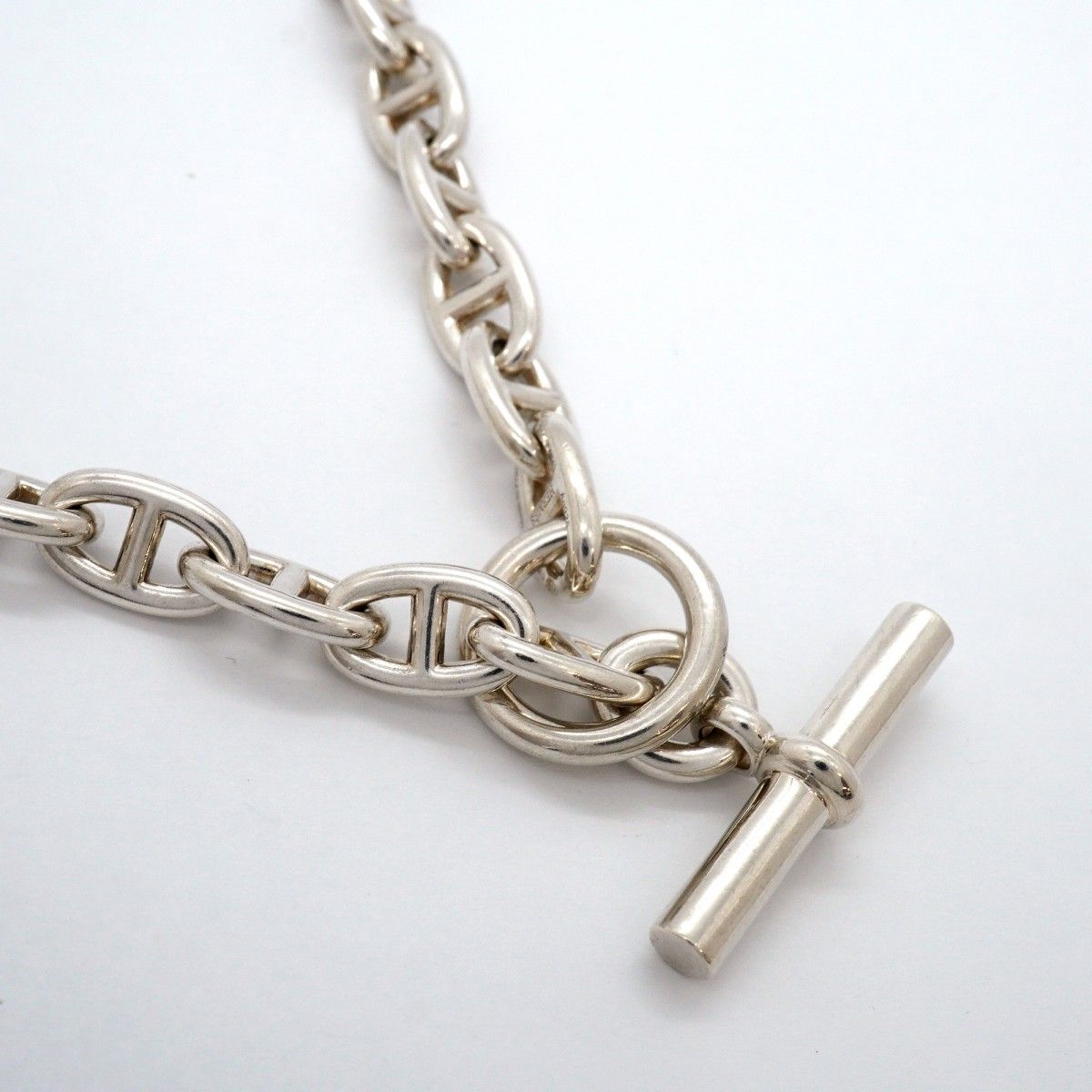 Hermes Necklace Chaine D'ancre MM 36 Pieces Silver — view 2