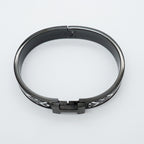Hermes Bangle Click HH Metal White Black Bracelet — view 3
