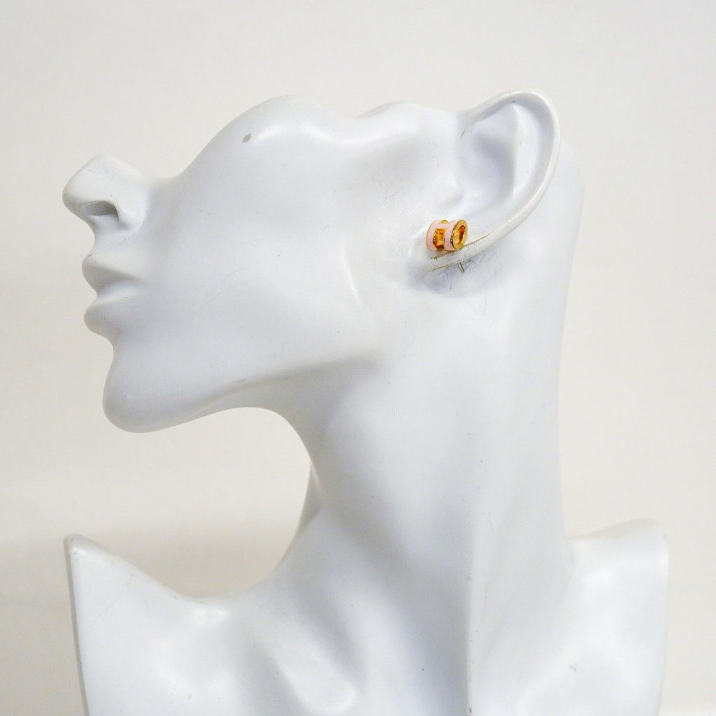 Hermes Earrings Mini Pop Gold Plated Pink — view 6
