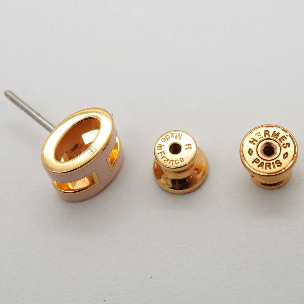 Hermes Earrings Mini Pop Gold Plated Pink — view 4