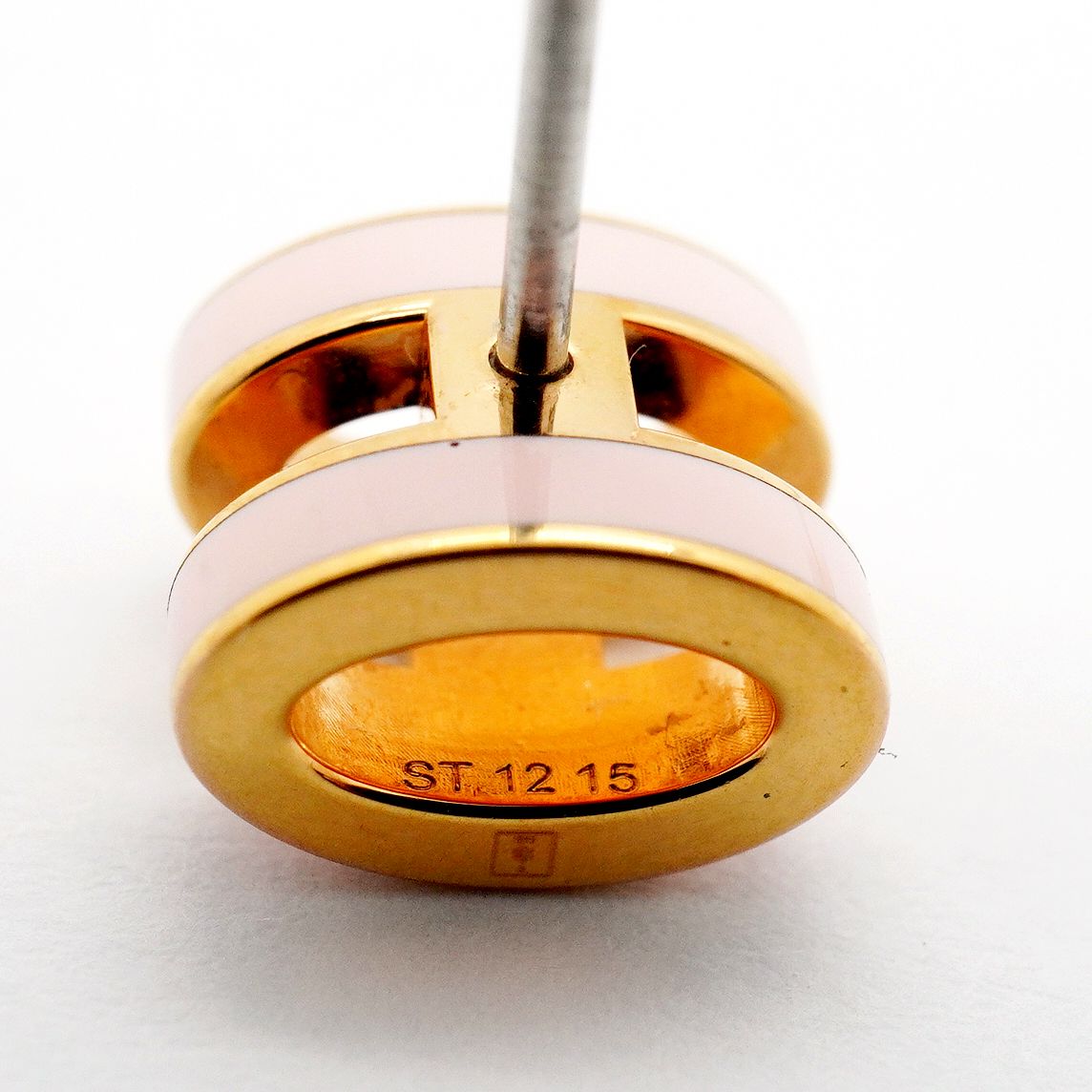 Hermes Earrings Mini Pop Gold Plated Pink — view 5