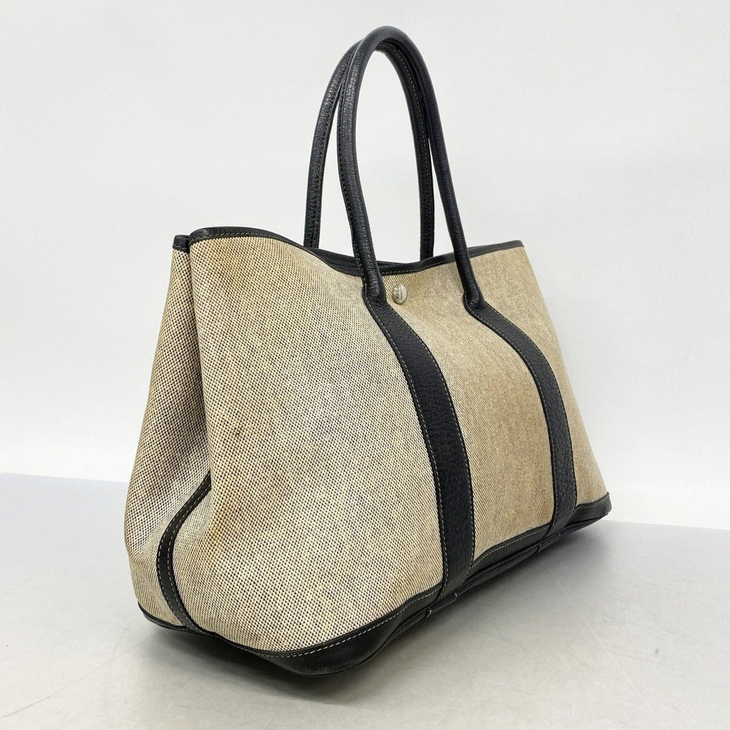 Hermes Tote Garden Party PM Toile Ash Black Silver — view 2