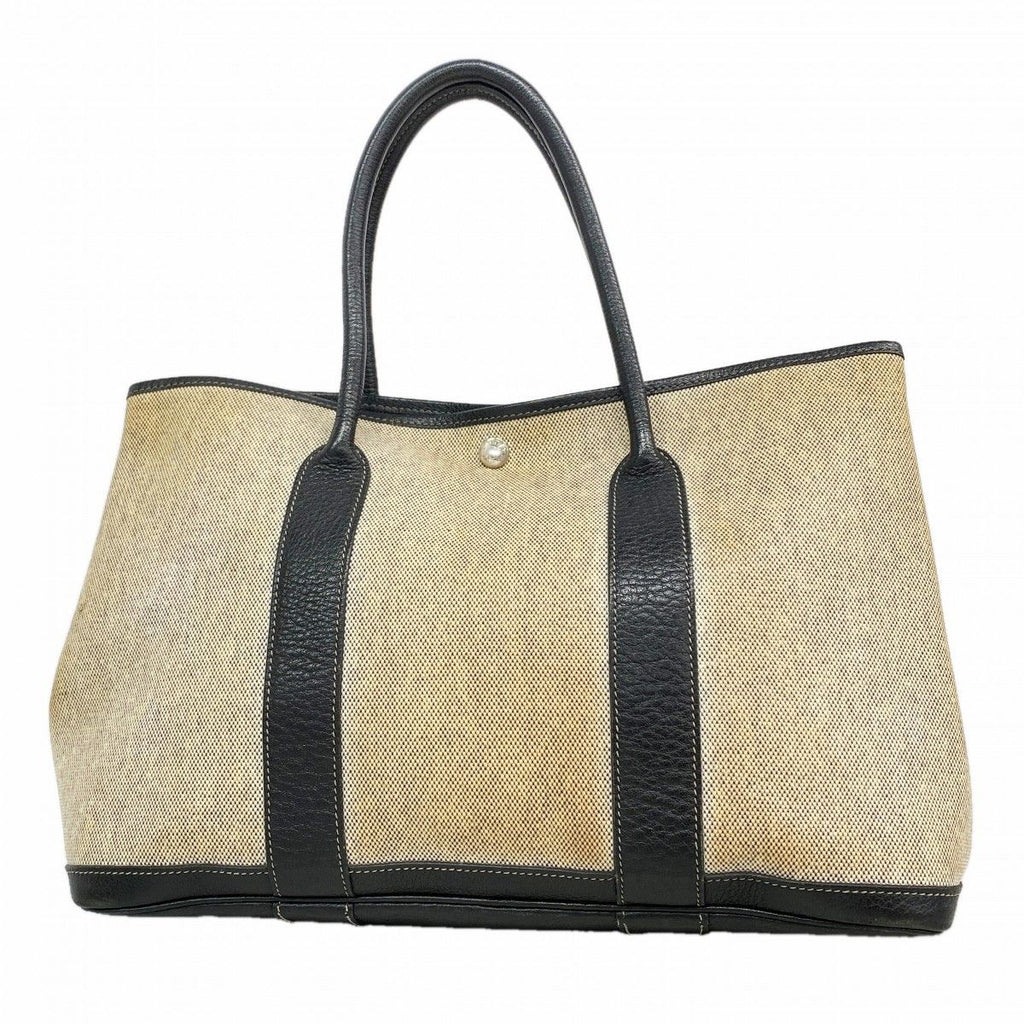 Hermes Tote Garden Party PM Toile Ash Black Silver