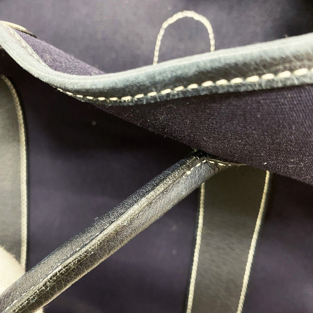 Hermes Tote Garden Party PM Toile Ash Navy Silver — view 8