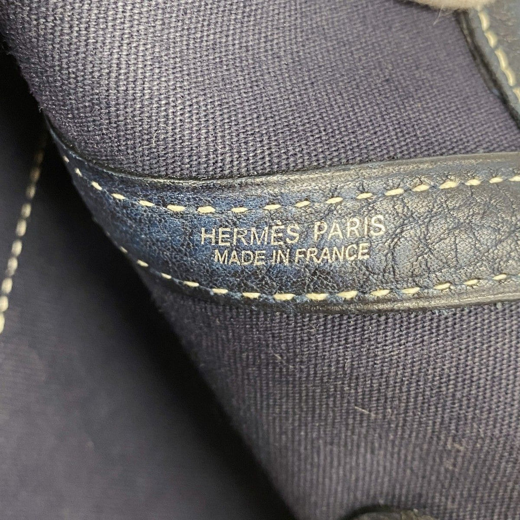 Hermes Tote Garden Party PM Toile Ash Navy Silver — view 5