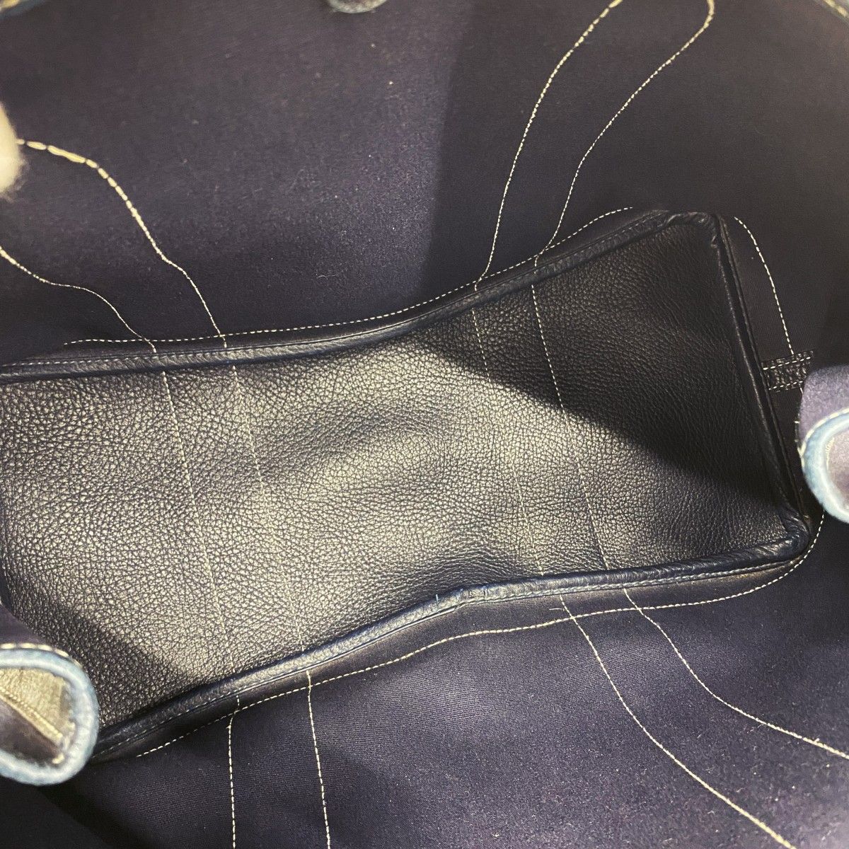 Hermes Tote Garden Party PM Toile Ash Navy Silver — view 4