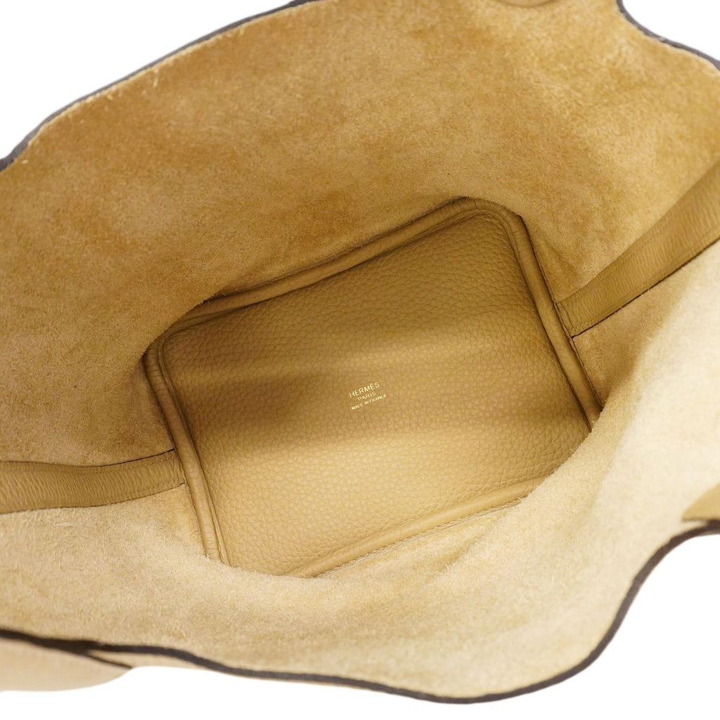 Hermes Handbag Picotin Lock PM Taurillon Clemence Trench Gold — view 4