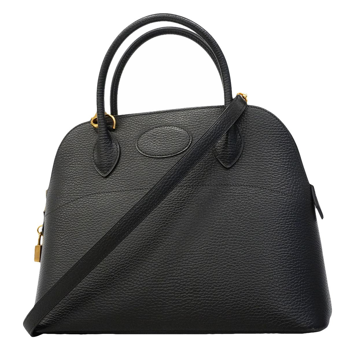 Hermes Handbag Bolide 31 Ardennes Black Gold 2-Way