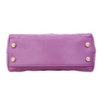 Chanel Handbag Quilted Coco Handle Caviar Leather Purple Gold 2-Way — view 3