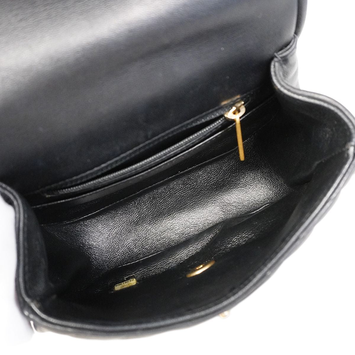 Chanel Handbag Stitch Lambskin Black Champagne Gold 2-Way — view 4