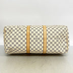 Louis Vuitton Boston Bag Damier Azur Keepall 50 White — view 3
