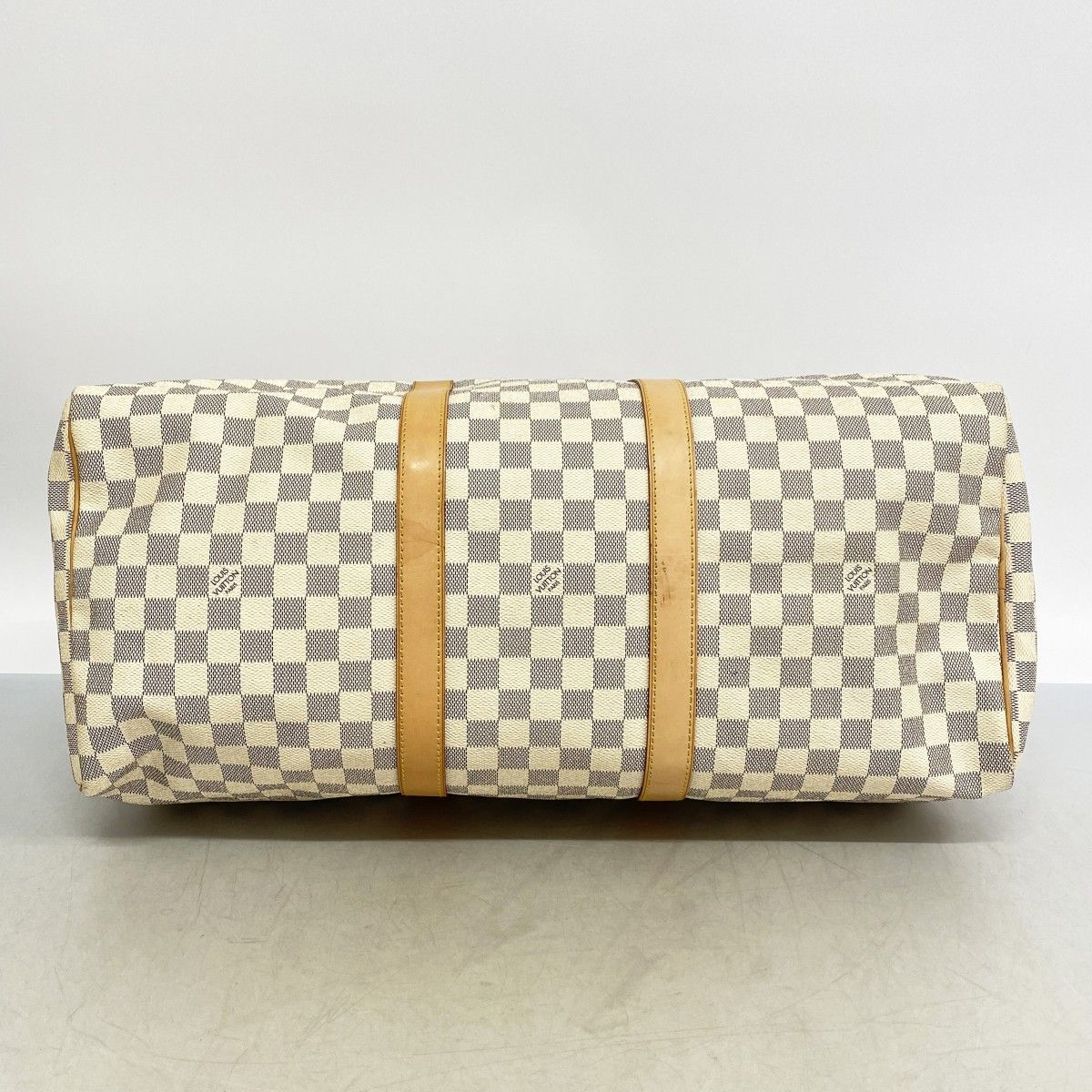 Louis Vuitton Boston Bag Damier Azur Keepall 50 White — view 3