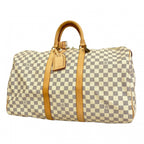 Louis Vuitton Boston Bag Damier Azur Keepall 50 White