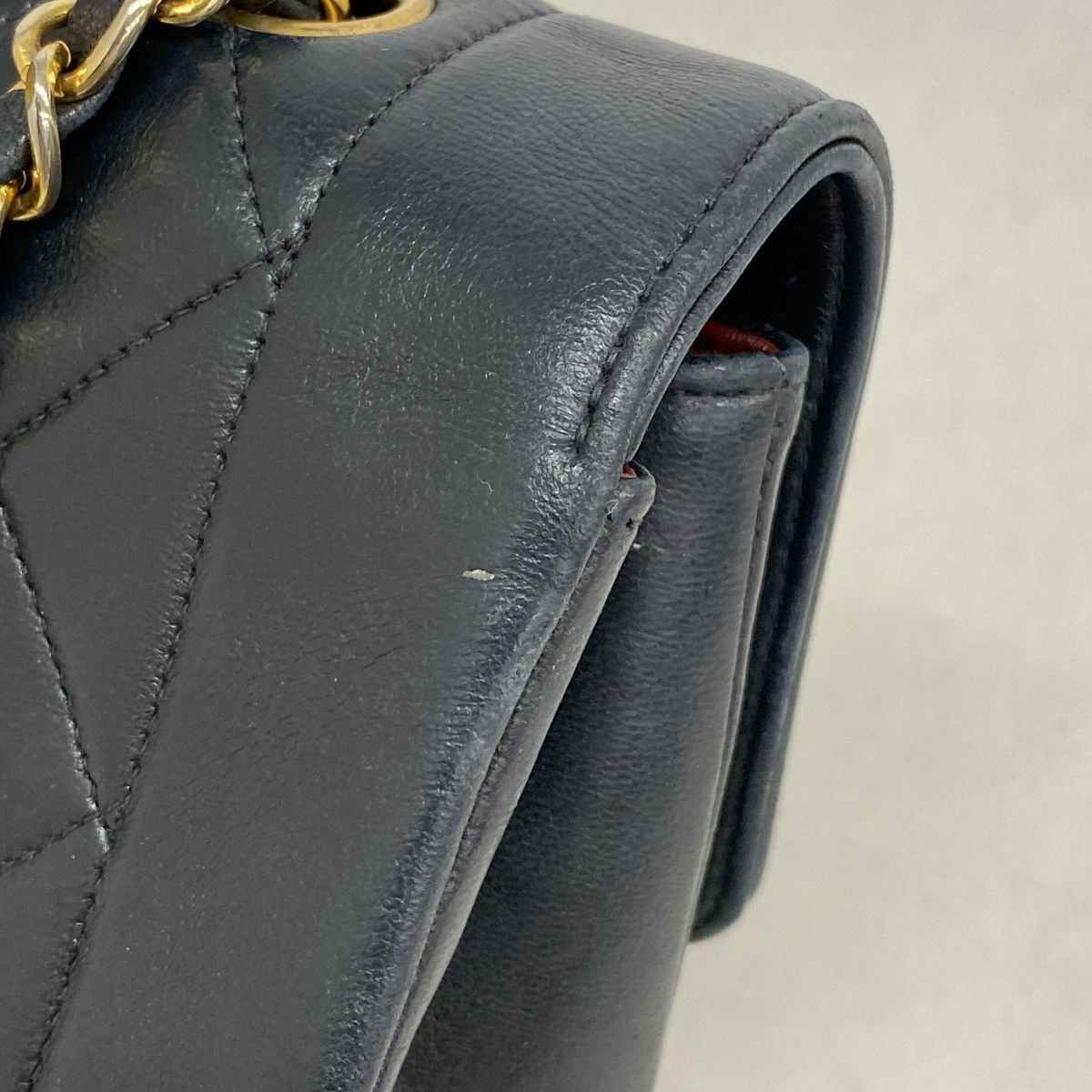 Chanel Shoulder Bag Diana Lambskin Black Gold — view 7