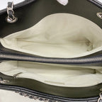 Chanel Shoulder Bag Quilted Caviar Leather Black Silver — view 4