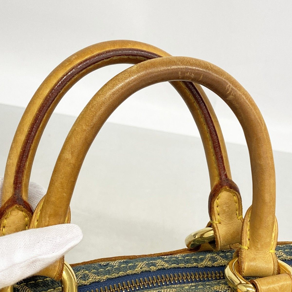 Louis Vuitton Handbag Monogram Denim Neo Speedy Blue — view 8