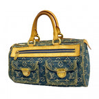 Louis Vuitton Handbag Monogram Denim Neo Speedy Blue