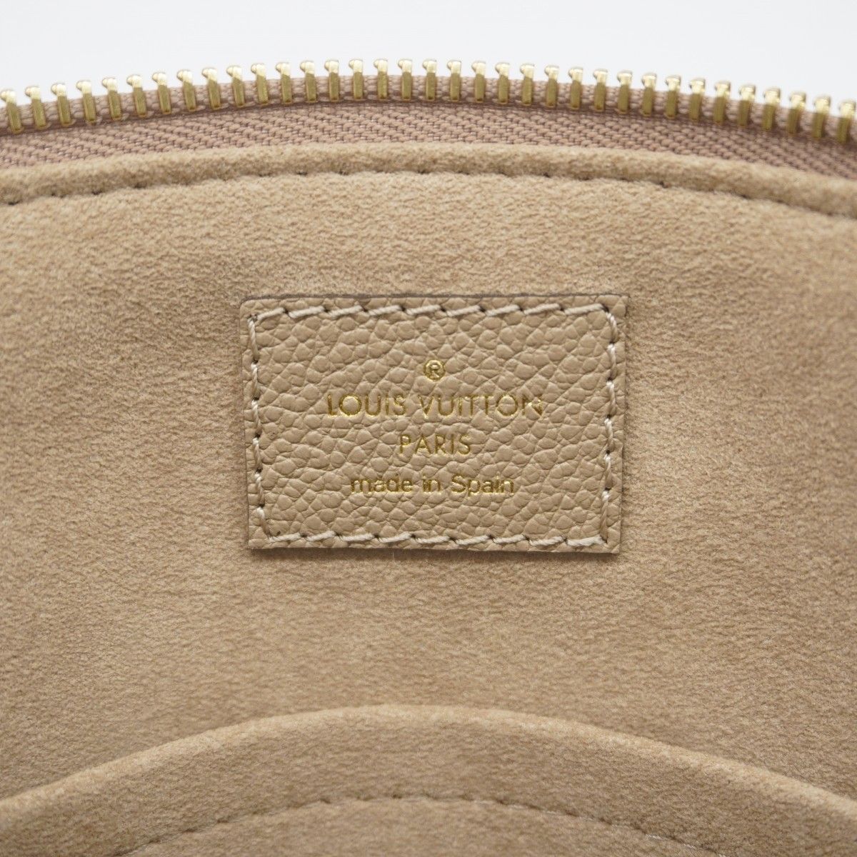 Louis Vuitton Handbag Monogram Empreinte Bicolor Petit Palais PM Tourtelle Cream — view 5