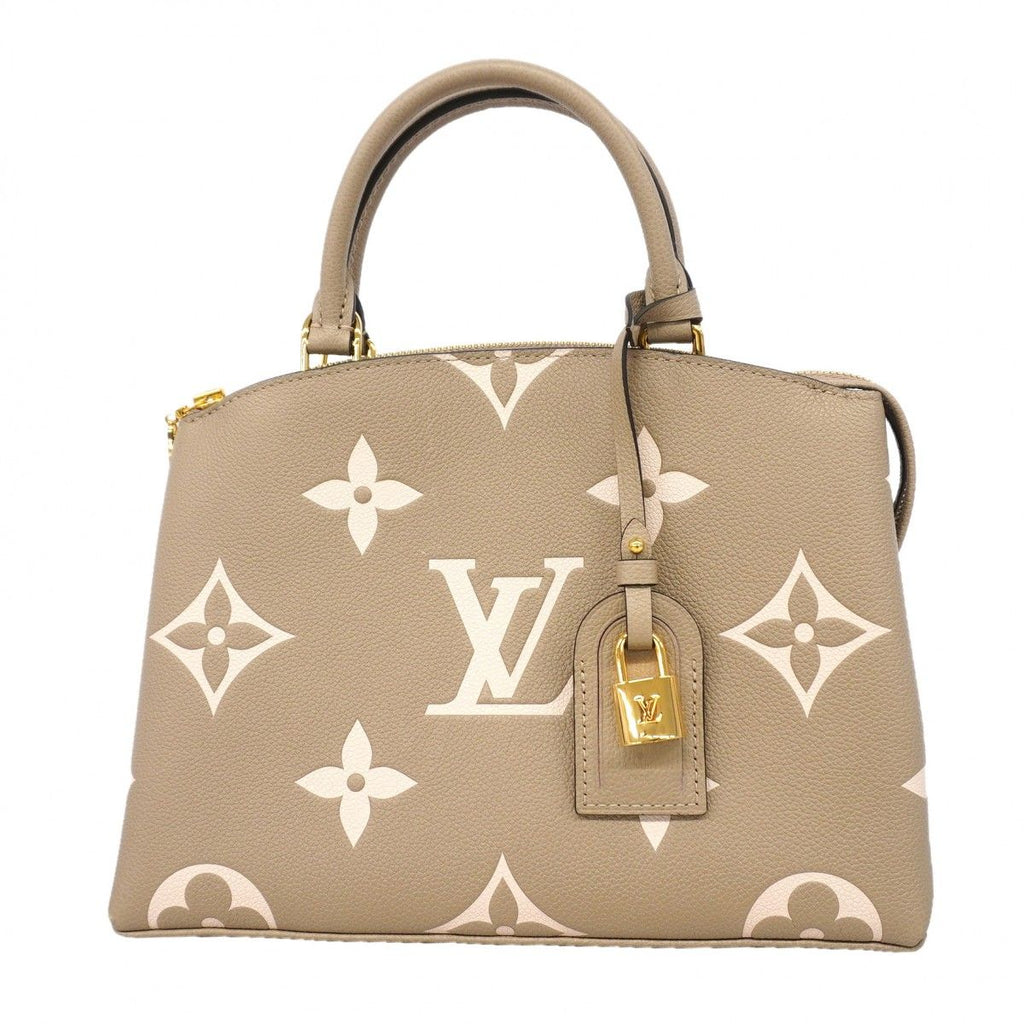 Louis Vuitton Handbag Monogram Empreinte Bicolor Petit Palais PM Tourtelle Cream