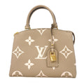 Louis Vuitton Handbag Monogram Empreinte Bicolor Petit Palais PM Tourtelle Cream
