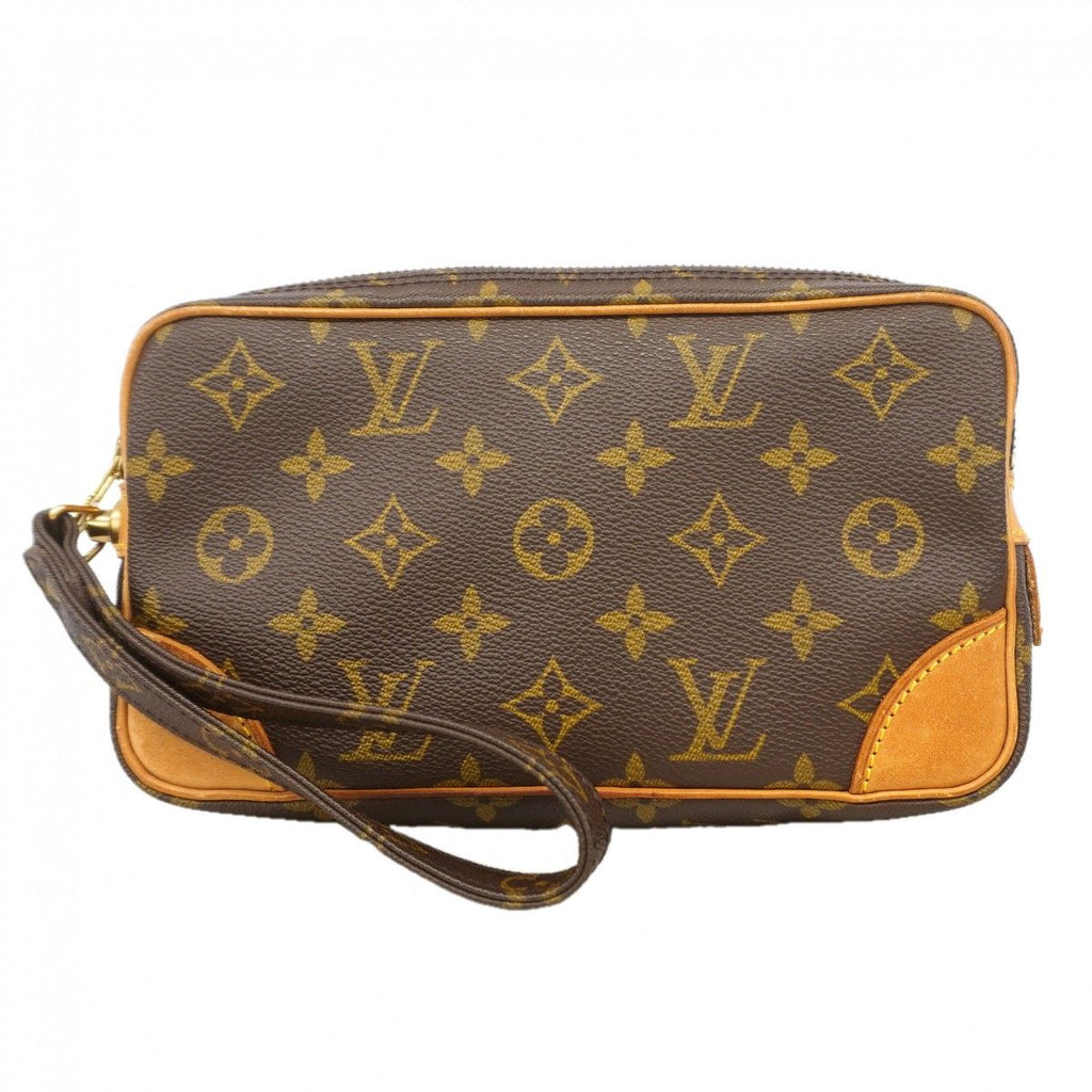Louis Vuitton Clutch Monogram Marly Dragonne PM Brown