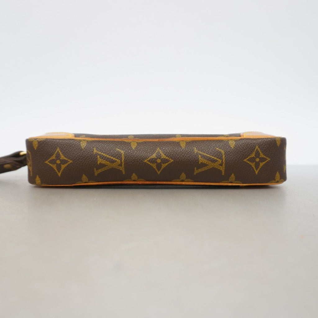 Louis Vuitton Clutch Monogram Marly Dragonne PM Brown — view 3