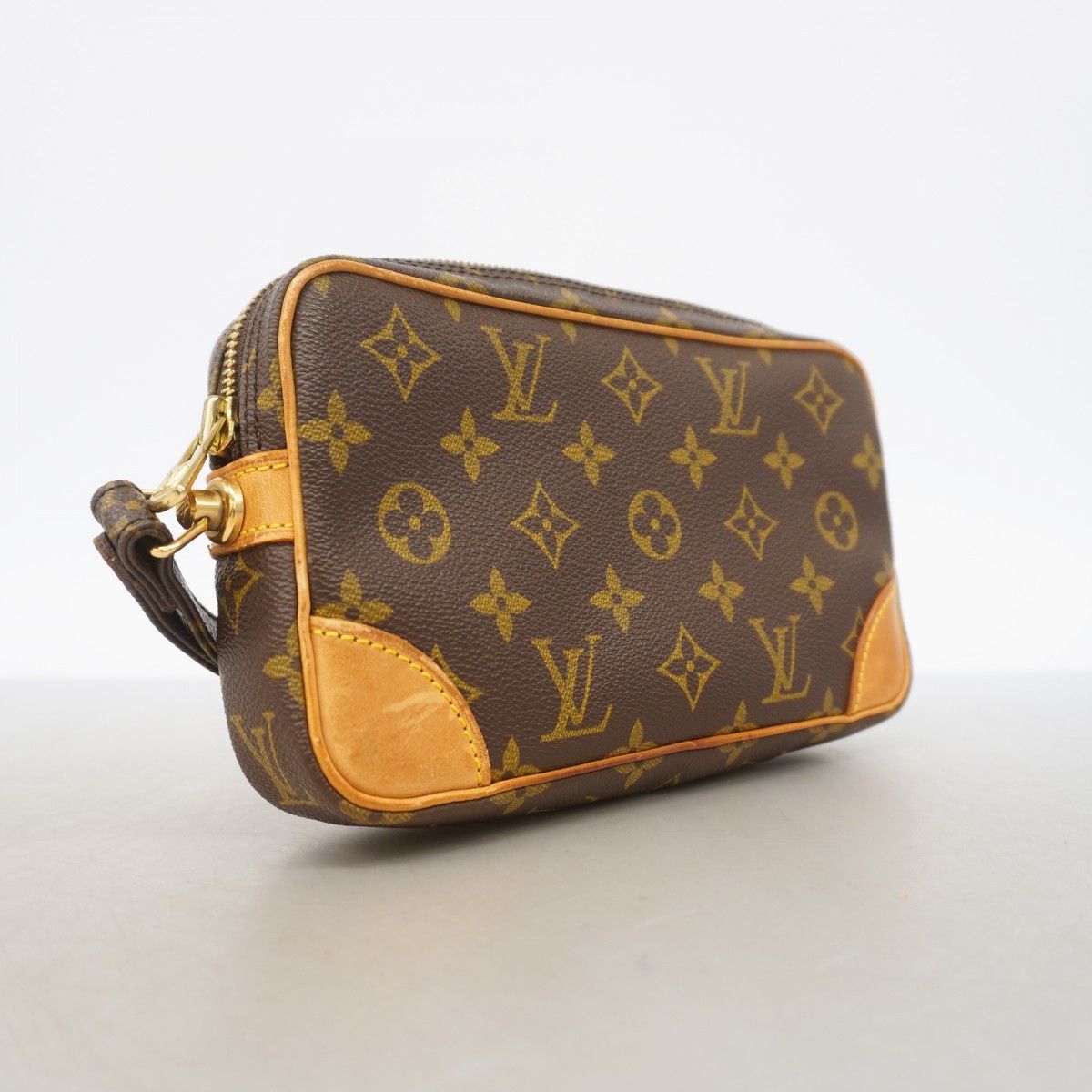 Louis Vuitton Clutch Monogram Marly Dragonne PM Brown — view 2