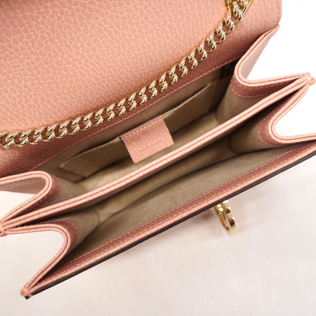 Gucci Shoulder Bag Interlocking Leather Pink Gold — view 4