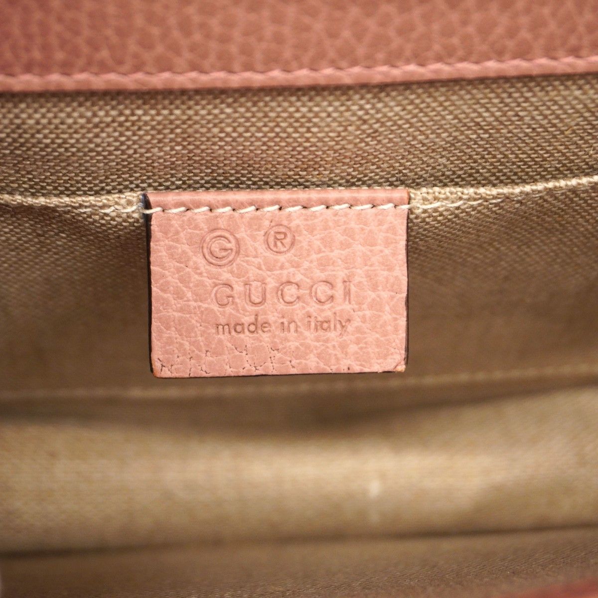 Gucci Shoulder Bag Interlocking Leather Pink Gold — view 5