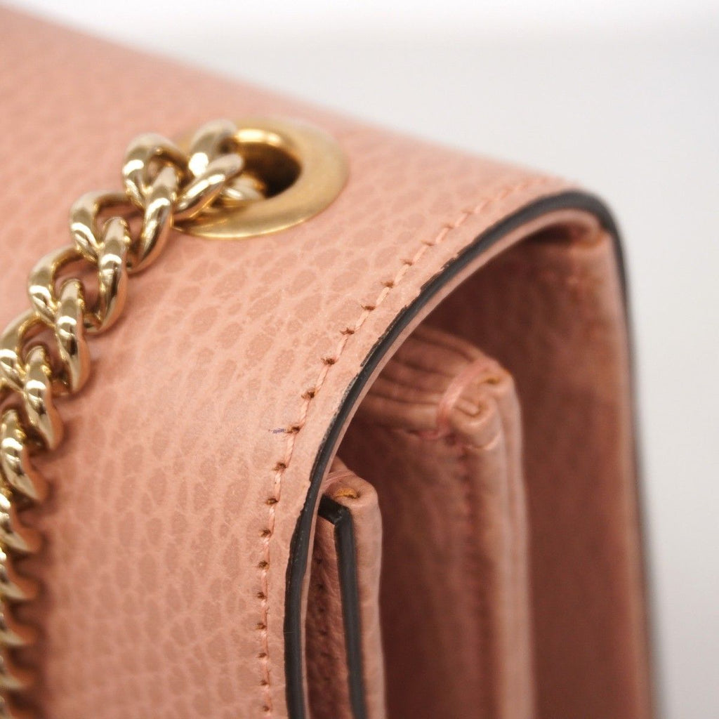 Gucci Shoulder Bag Interlocking Leather Pink Gold — view 7