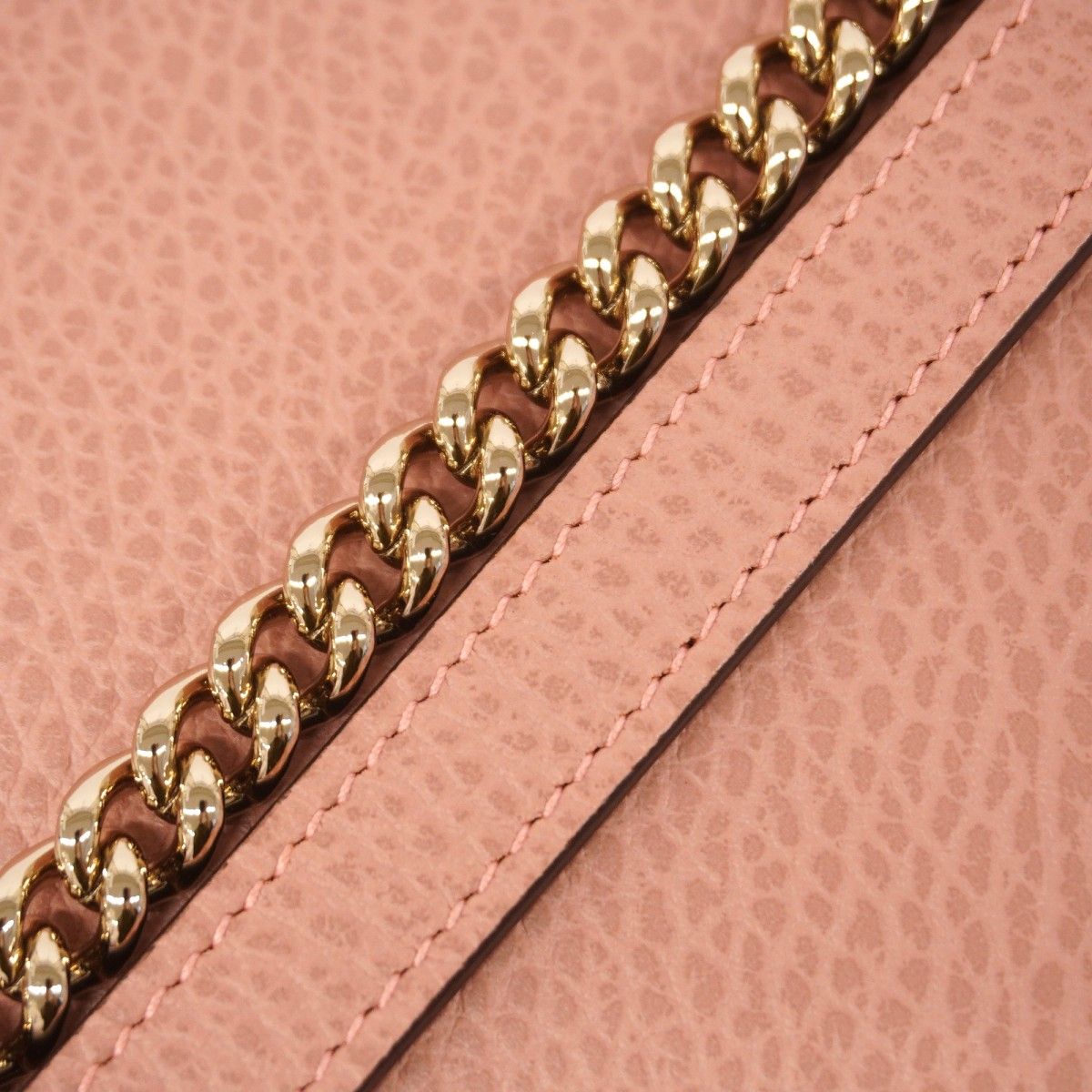 Gucci Shoulder Bag Interlocking Leather Pink Gold — view 8