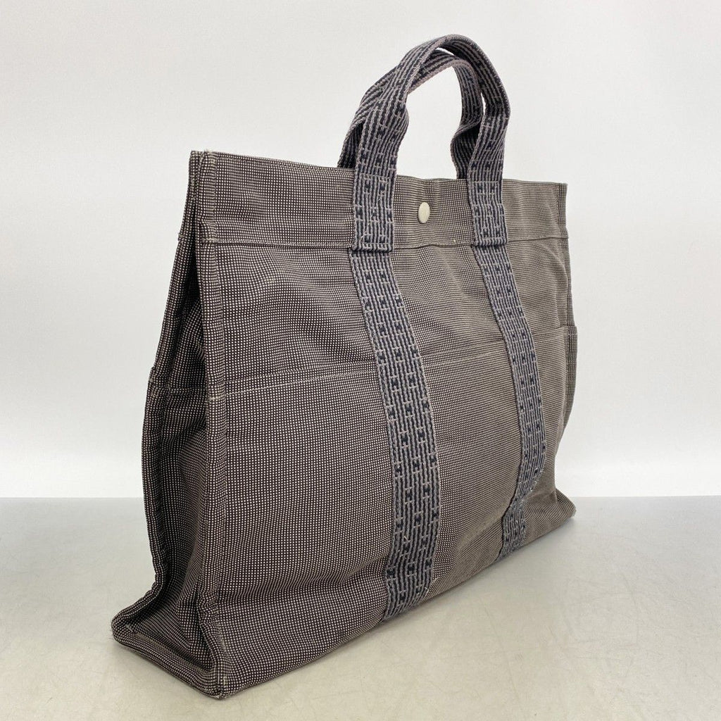 Hermes Tote Her Line MM Canvas Gray Silver — view 2