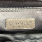 Chanel Chain Tote Quilted Caviar Leather Red Silver — view 5