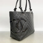 Chanel Tote Cambon Lambskin Black Silver — view 2