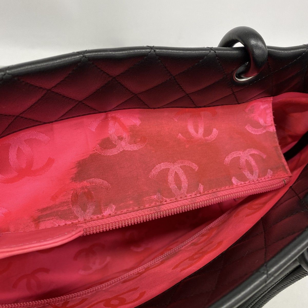 Chanel Tote Cambon Lambskin Black Silver — view 6