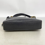 Chanel Shoulder Bag Quilted Caviar Leather Black Gold — view 3