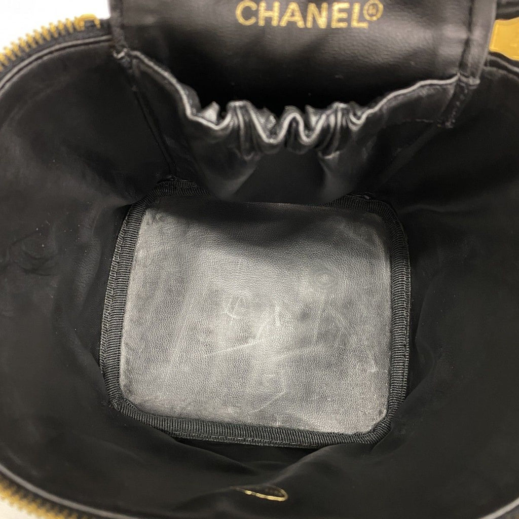 Chanel Vanity Bag Bicolor Lambskin Black Gold — view 4