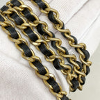 Chanel Shoulder Bag Quilted Lambskin Black Gold — view 8