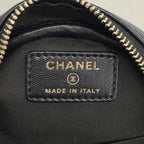 Chanel Shoulder Bag Quilted Lambskin Black Gold — view 5