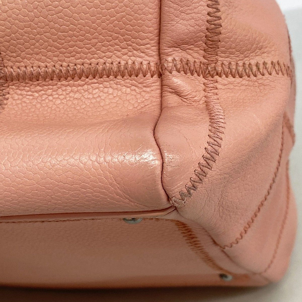 Chanel Handbag Chocolate Bar Caviar Leather Pink Silver — view 6